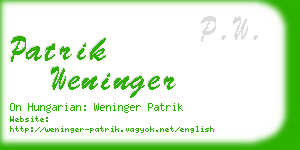 patrik weninger business card